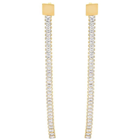 BEELINE | Cubic Zirconia Pave Earring - Picture 2 of 2